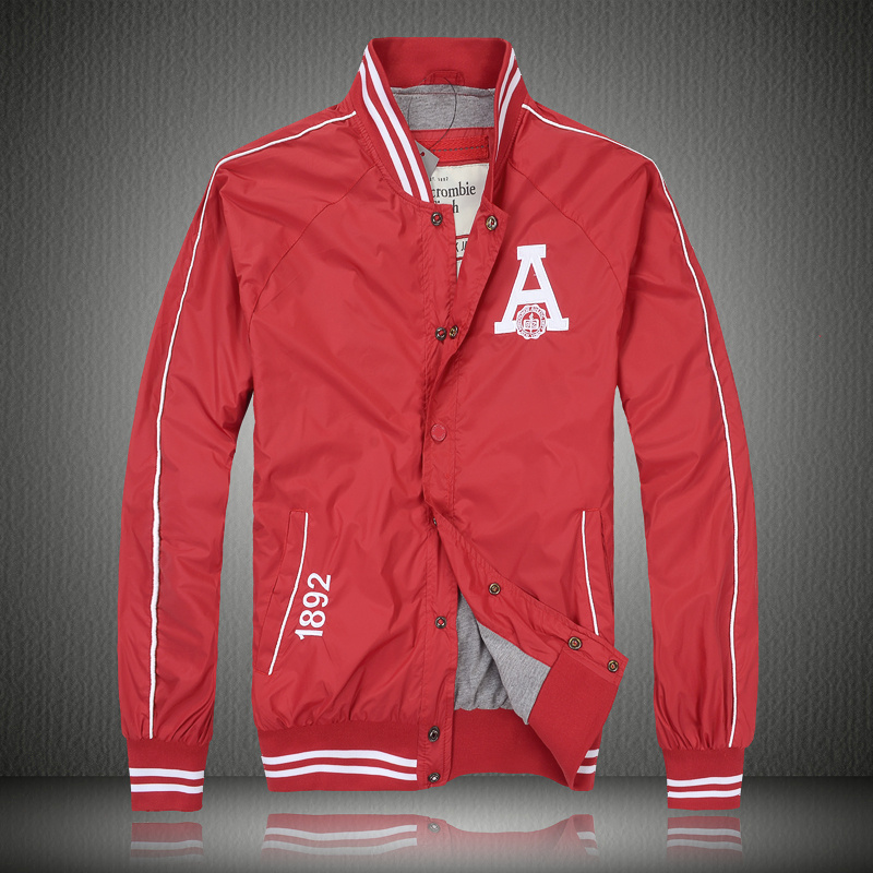 Veste Abercrombie & Fitch Homme Soldes en Rouge